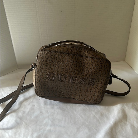 Guess Tan Logo Crossbody Bag - Picture 1 of 7